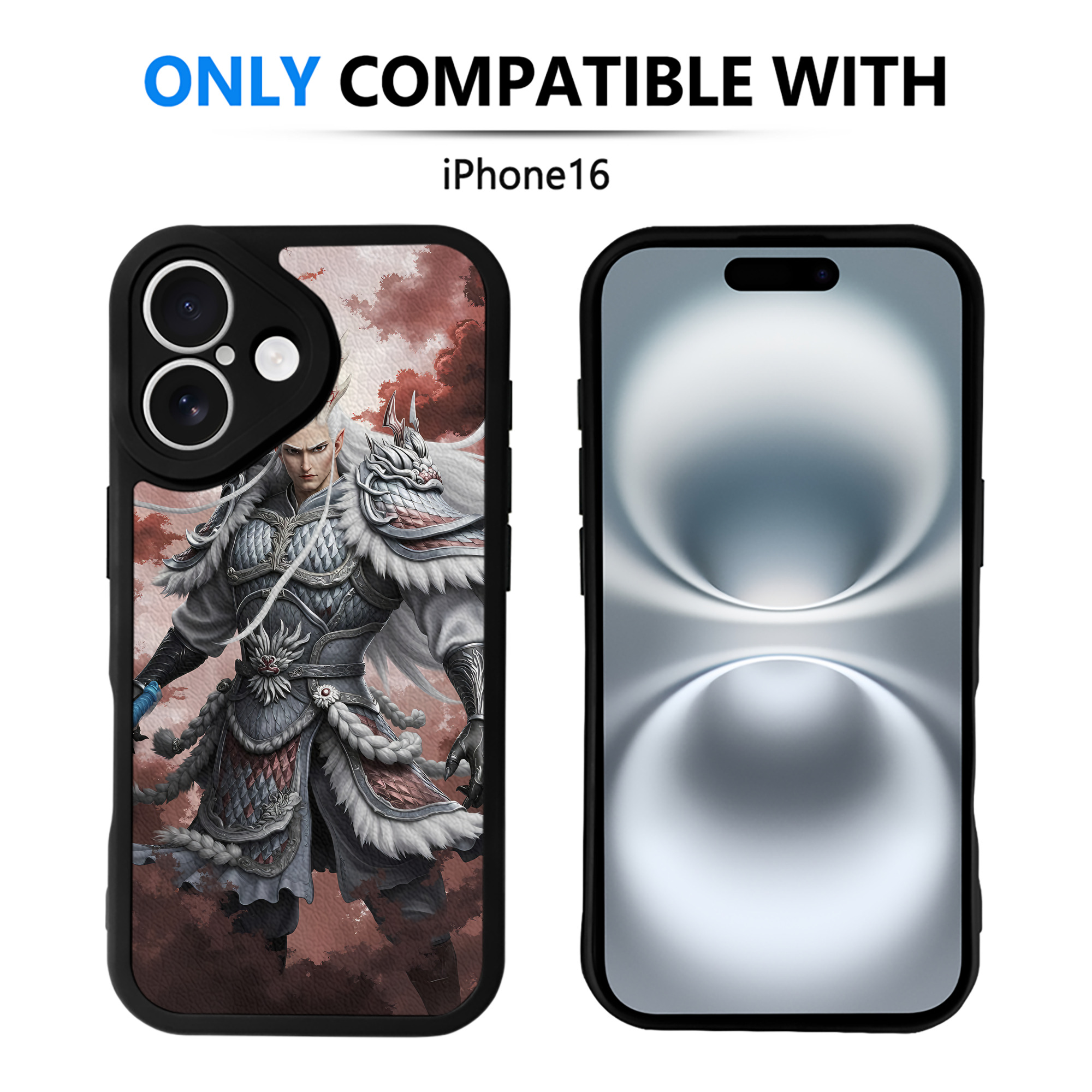 （画像用） Ne Zha 2 ナタ 魔童の大暴れ 【iPhone 16シリーズ対応】シリコンスマホケース（レザー調） 材質：シリコン